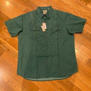 Red Head Brand Co Button Down Short Sleeve Shirt Deep Sea NWT XL